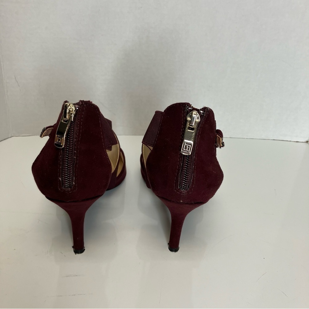 Liz Claiborne heel burgundy shoe size 8.5 - Picture 5 of 9
